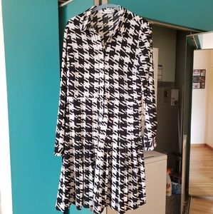Black and White Houndstooth dress by Calvin Klein.